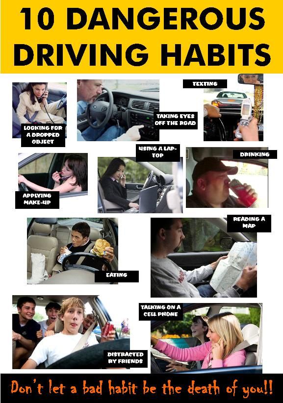 10 dangerous driving habits to avoid