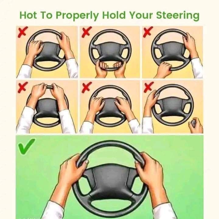 How to properly hold your steering wheel